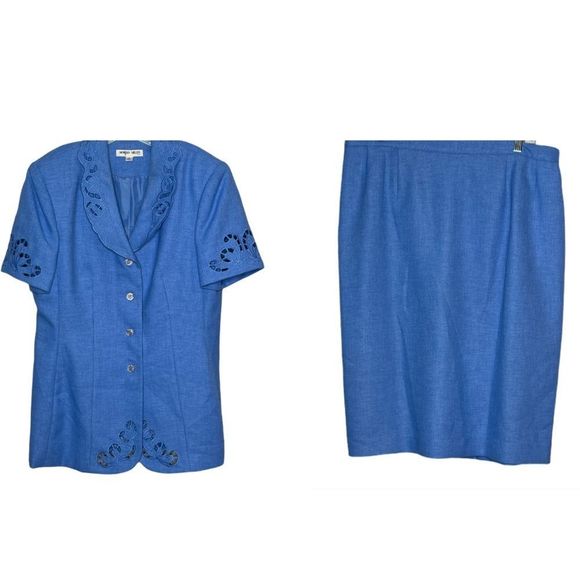 Vintage Morgan Miller‎ Skirt Set Blue - Picture 1 of 13